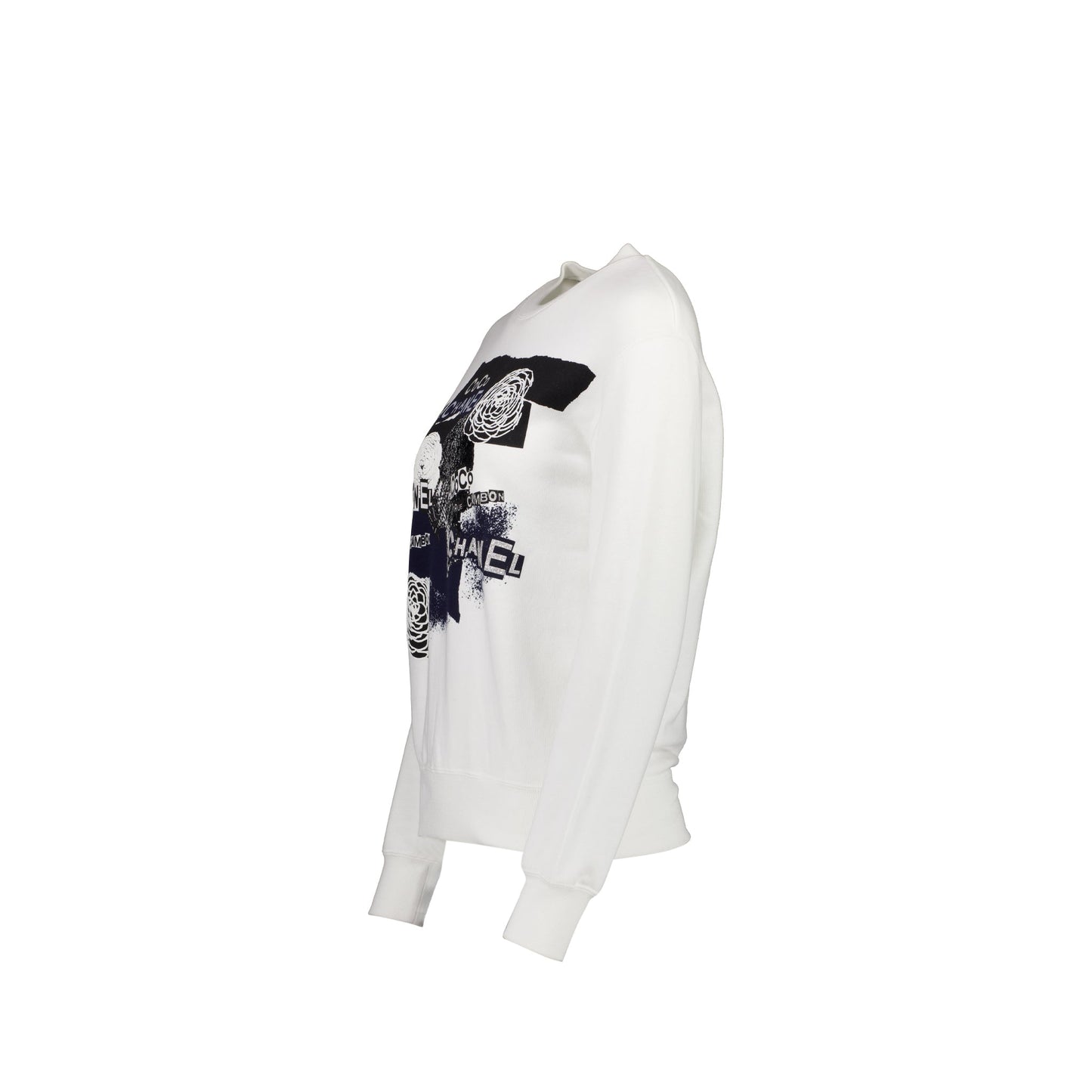 Chanel Size XS Coco Chanel Graffiti Sweatshirt White/Black