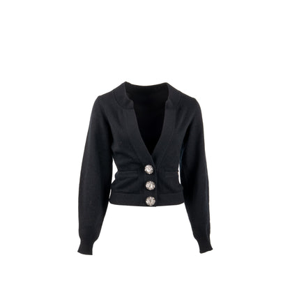 Chanel Size 34 Crystal Button Cardigan Cashmere Black