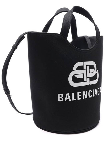 Luxury Balenciaga Trending 2025 Wave Logo Medium Tote Bag Black