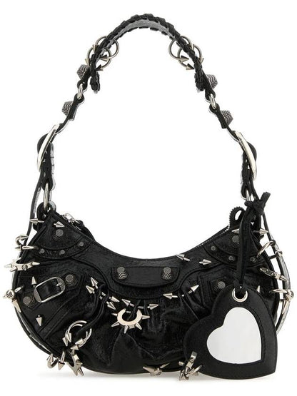 Luxury Balenciaga Trending 2025 Le Cargol XS Metal Detail Shoulder Bag Black