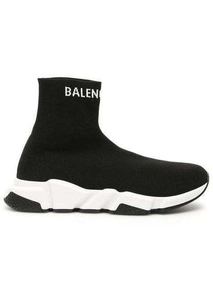 Luxury Balenciaga Trending 2025 Speed Logo High Top Sneakers Black