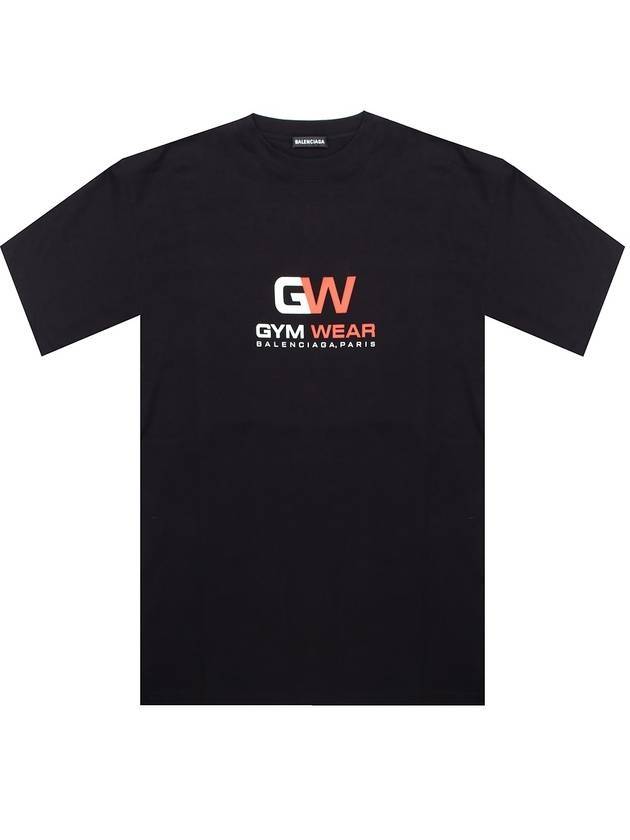 Luxury Balenciaga Trending 2025 Gym Wear Logo Print Short Sleeve T-Shirt Black