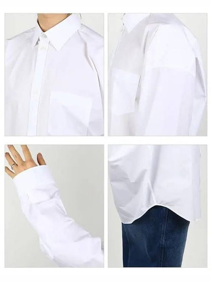 Luxury Balenciaga Trending 2025 Cocoon Long Sleeve Shirt White