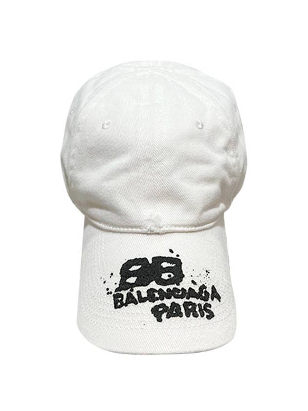 Luxury Balenciaga Trending 2025 Hand Draw BB Icon Ball Cap White