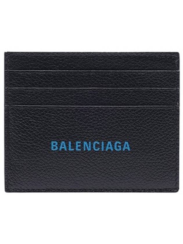 Luxury Balenciaga Trending 2025 Logo Print Leather Card Wallet