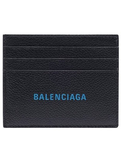 Luxury Balenciaga Trending 2025 Logo Print Leather Card Wallet