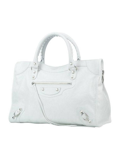 Luxury Balenciaga Trending 2025 Le City Medium Bag White