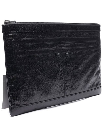 Luxury Balenciaga Trending 2025 Classic Clip Clutch Bag Black