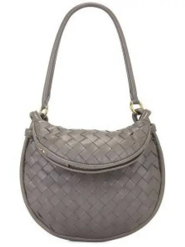 Luxury Bottega Veneta Intrecciato Gemelli Small Shoulder Bag Grey