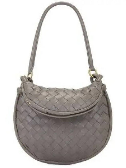 Luxury Bottega Veneta Intrecciato Gemelli Small Shoulder Bag Grey