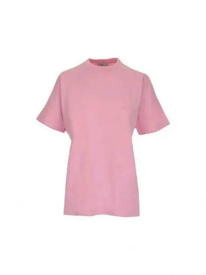 Luxury Balenciaga Trending 2025 Women's Logo Cotton Short Sleeve T-Shirt Pink