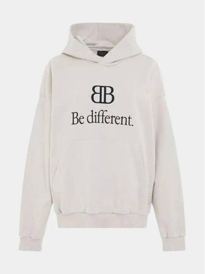 Luxury Balenciaga Trending 2025 BB Logo Print Hoodie Cream