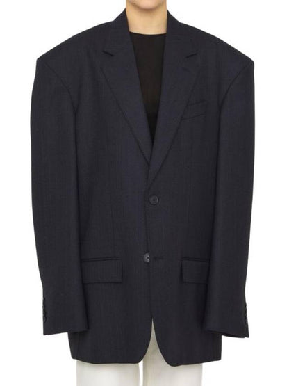 Luxury Balenciaga Trending 2025 Pinstripe Wool Blazer Jacket Black