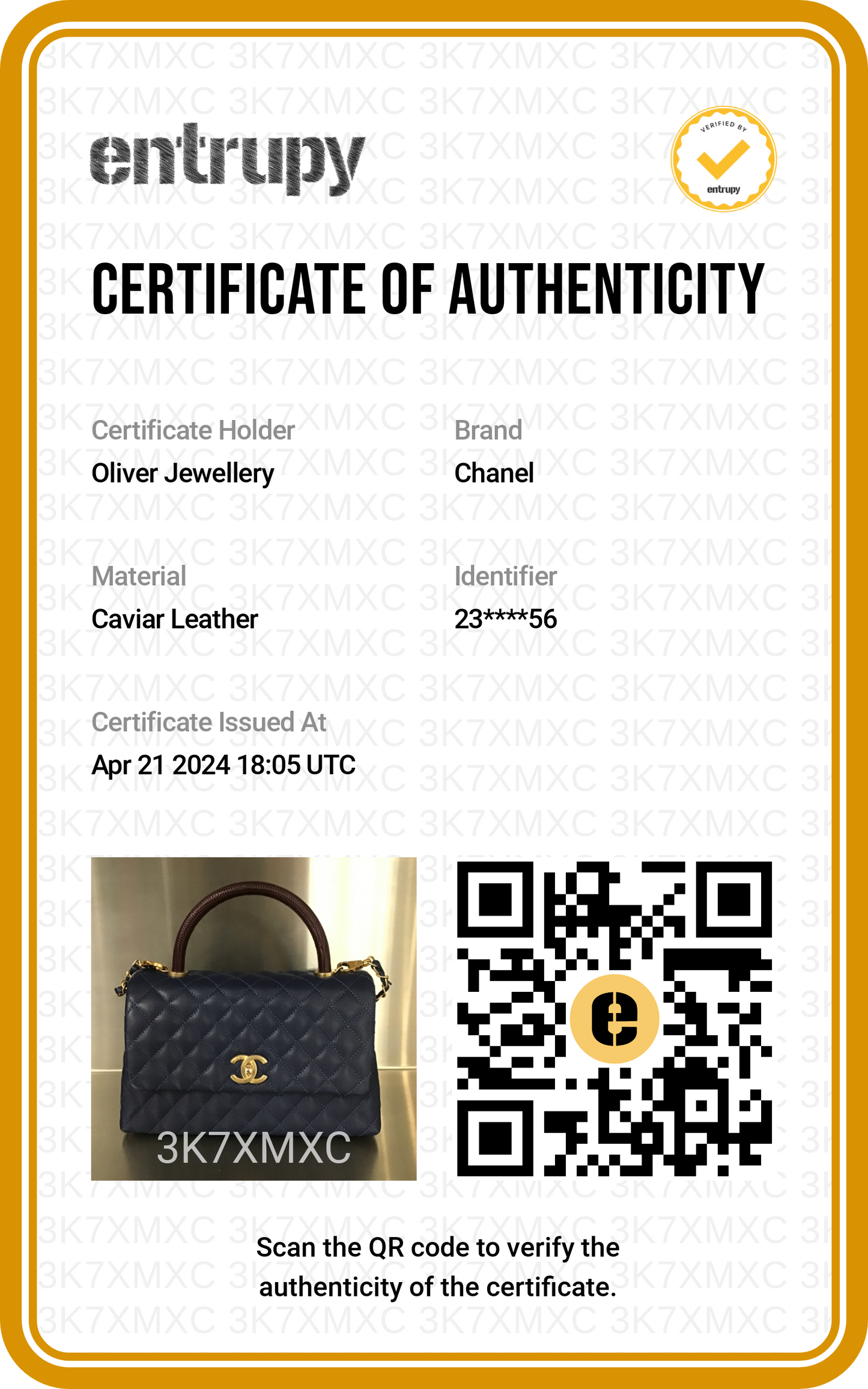 Chanel Navy Caviar Leather Lizard-Trimmed Small Coco Handle Bag