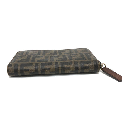 FENDI Long Wallet Purse 7M0174 PVC / Leather Brown Zucca mens