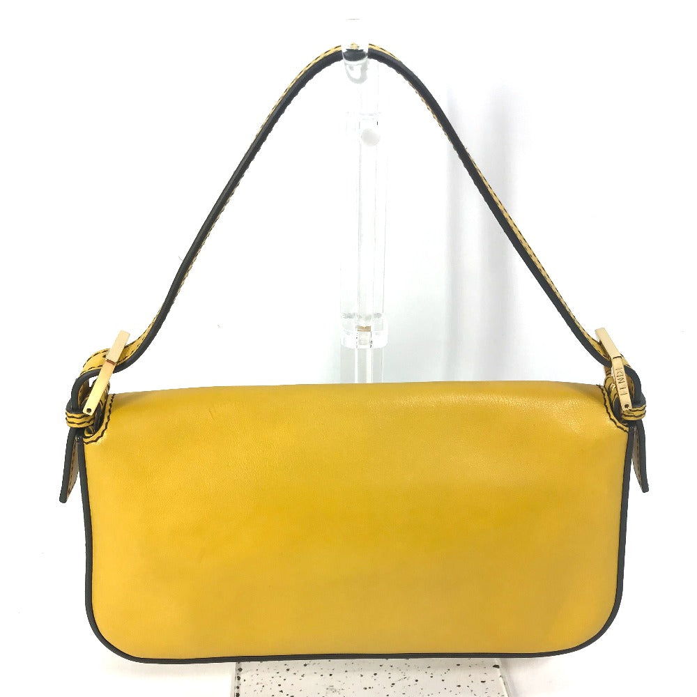 FENDI Handbag 8BR600 leather yellow FF Mamma Bucket Women