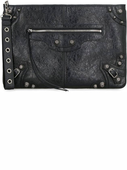 Luxury Balenciaga Trending 2025 Le Cagole Large Clutch Bag Black