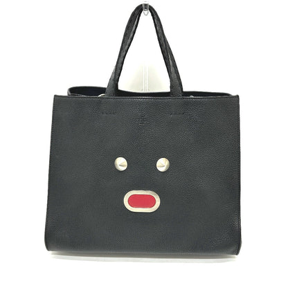 FENDI Tote Bag 7VA390 leather black Celeria monster