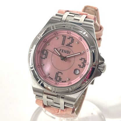 FENDI Watches Quartz 4600M leather pink high speed pink dial