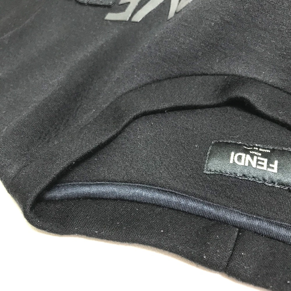 FENDI sweat FY0812 Rayon black Rubber logo sweat mens 48