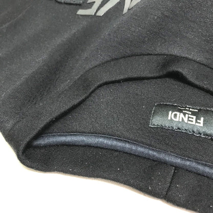 FENDI sweat FY0812 Rayon black Rubber logo sweat mens 48