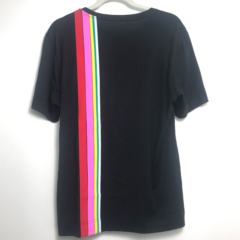 FENDI Short sleeve T-shirt FY0936 cotton black Rainbow logo mens XS