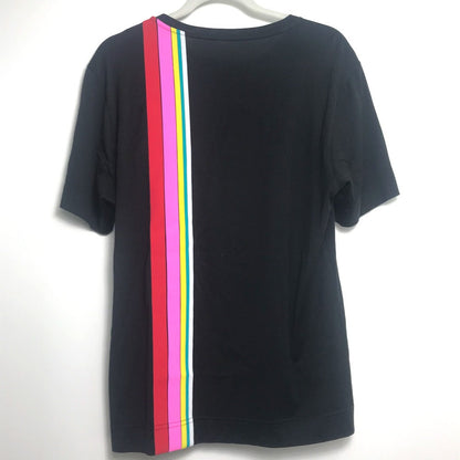 FENDI Short sleeve T-shirt FY0936 cotton black Rainbow logo mens XS