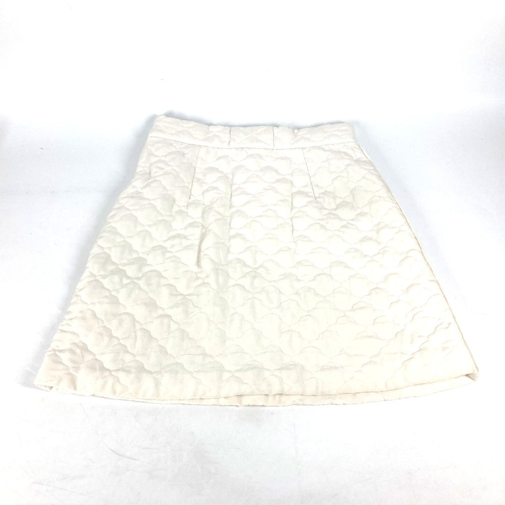 FENDI skirt FQ7144 silk white quilting Women 40