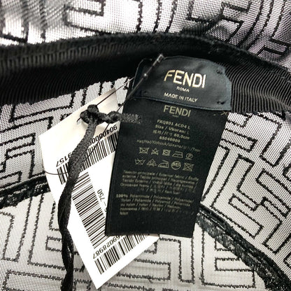 FENDI hat FXQ801 Nylon black FF Zucca Pattern mesh unisex(Unisex) L
