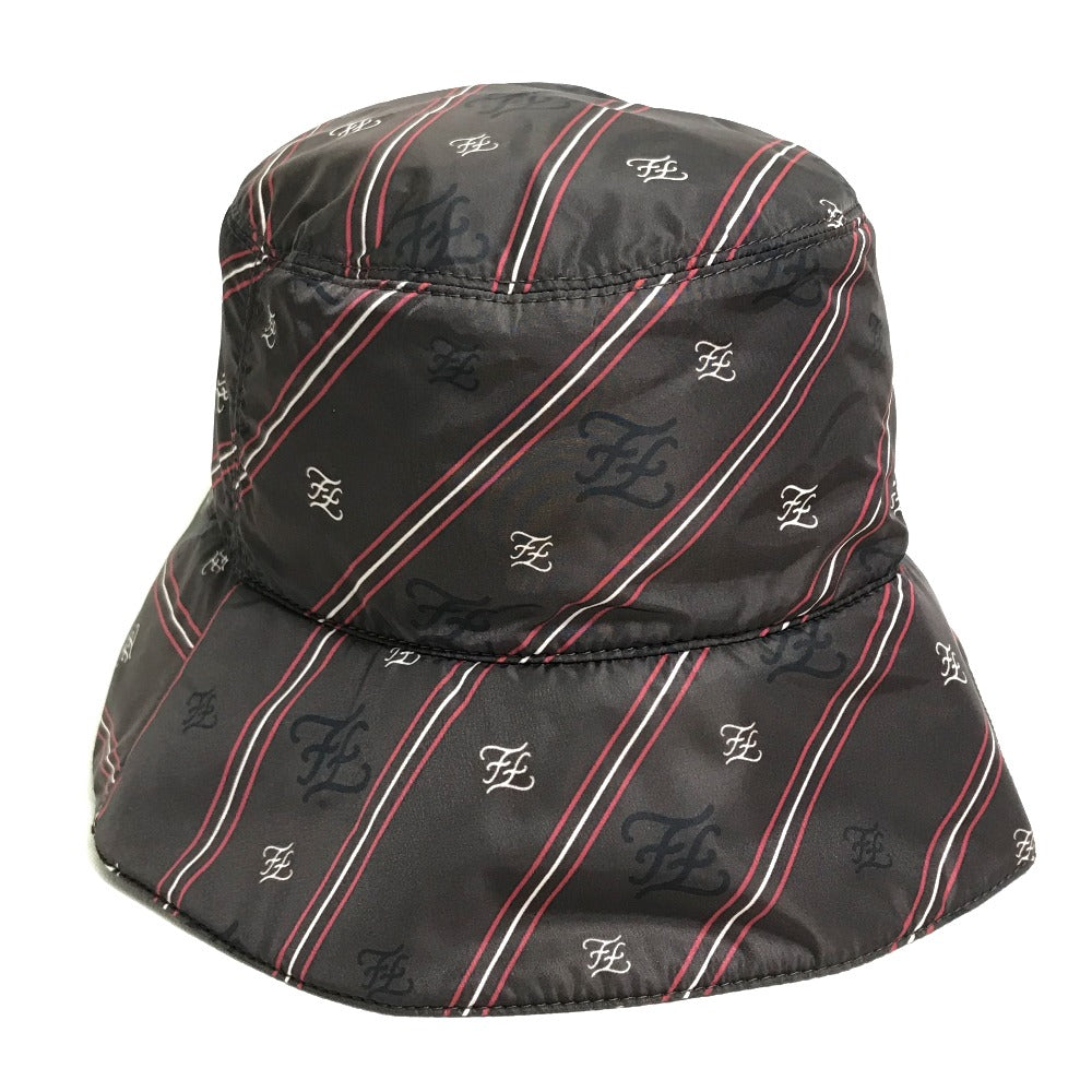 FENDI hat FXQ801 Nylon Brown type Karligraphy Bucket Hat unisex(Unisex) S