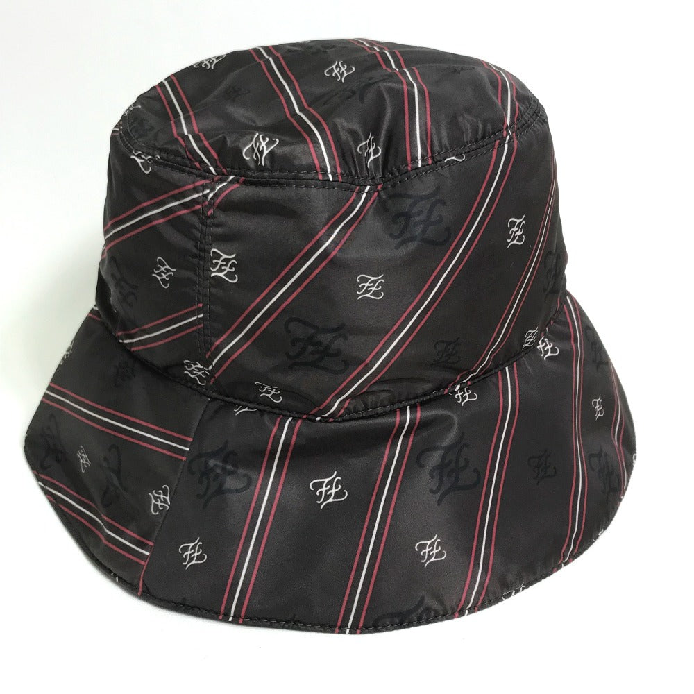 FENDI hat FXQ801 Nylon Brown type Karligraphy Bucket Hat unisex(Unisex) S
