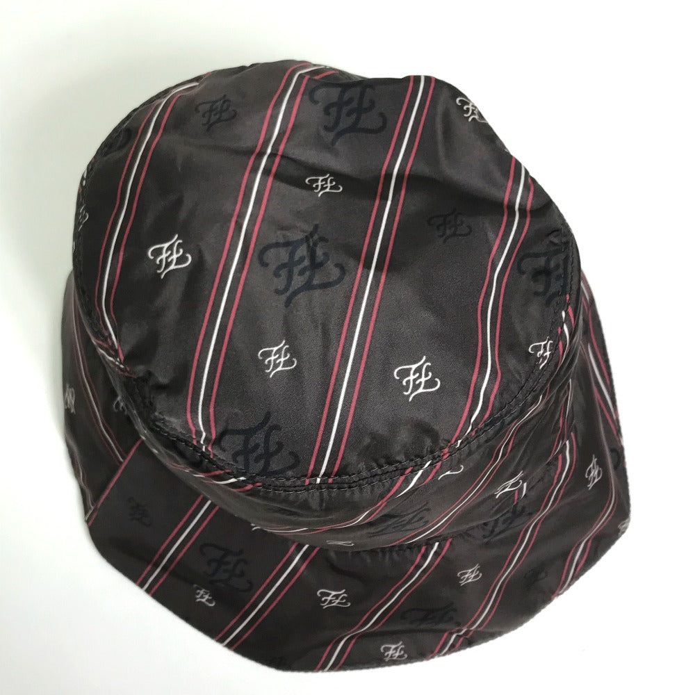 FENDI hat FXQ801 Nylon Brown type Karligraphy Bucket Hat unisex(Unisex) S