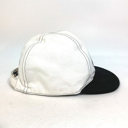 FENDI cap FXQ770 Cotton, Leather White x black hat Joshua Vides 58
