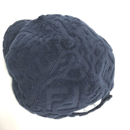 FENDI cap FXQ768 cotton Navy Zucca Pile