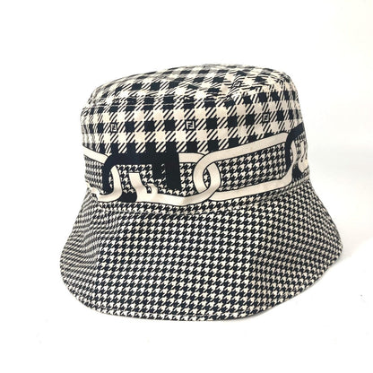 FENDI hat FXQ801 Nylon black Houndstooth mens S