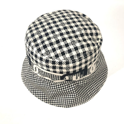 FENDI hat FXQ801 Nylon black Houndstooth mens S