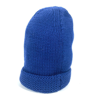 FENDI Knit hat wool blue logo FF unisex(Unisex)