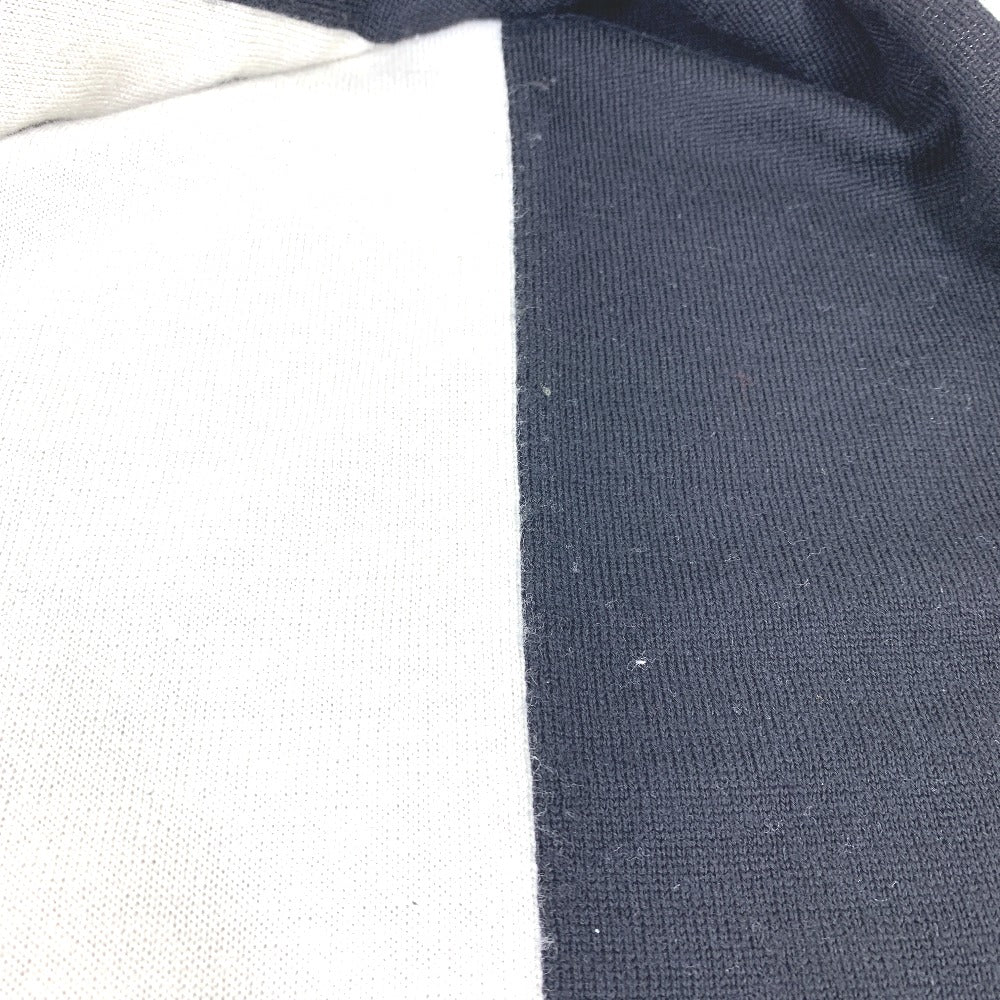 FENDI Scarf FXS124 wool Black x white logo scarf unisex(Unisex)