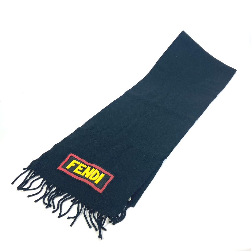 FENDI Scarf FXS124 wool black apparel scarf mens