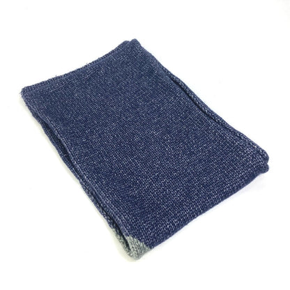 FENDI Scarf Wool, Silk Navy type F logo Women