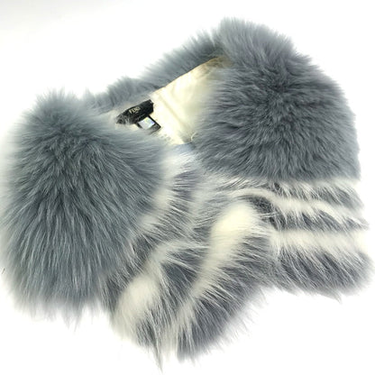 FENDI Scarf FNG426 fur blue Fur tippet with hook Women