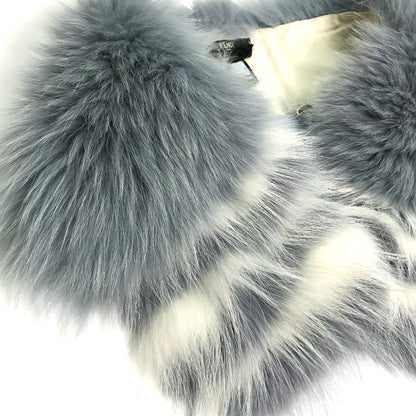 FENDI Scarf FNG426 fur blue Fur tippet with hook Women