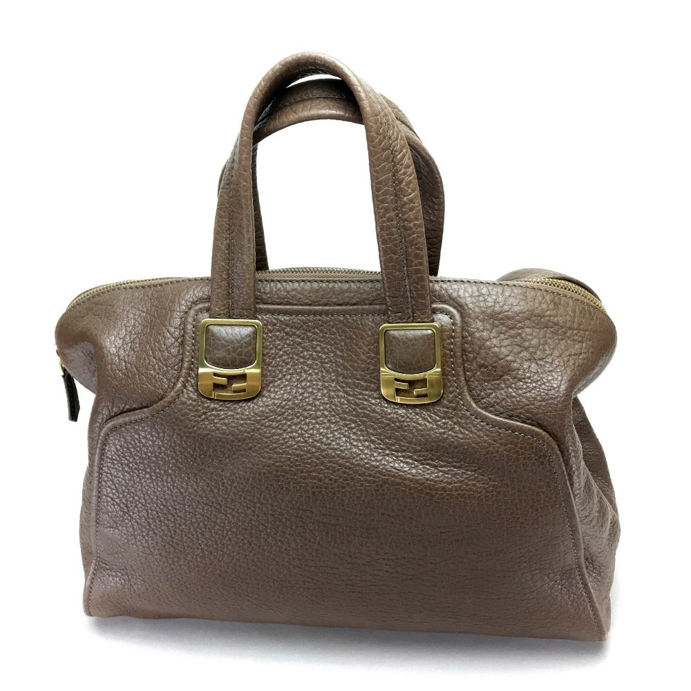 FENDI Handbag 8BL110 leather Brown Men's Women chameleon unisex(Unisex)