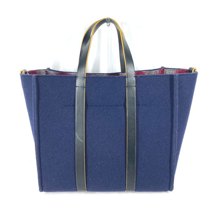 FENDI Tote Bag 7VA390 wool Navy Shoulder Tote mens
