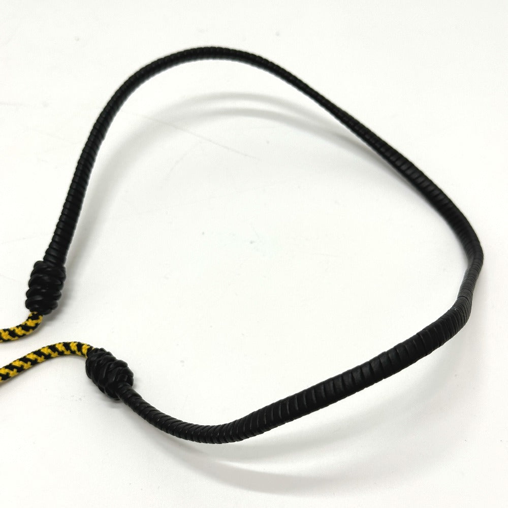 FENDI Necklace Leather, Polyester black FF Vertigo mens