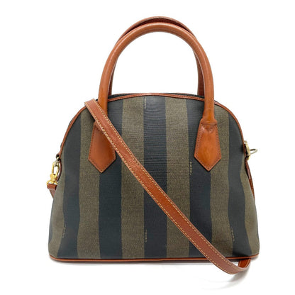 FENDI Handbag PVC / Leather Brown type Pecan Shoulder Women