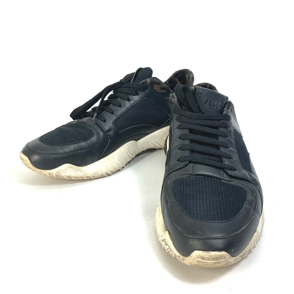 FENDI sneakers 7E1304 leather Brown Dadd sneakers Zucca mesh mens 9