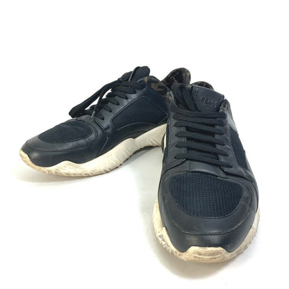 FENDI sneakers 7E1304 leather Brown Dadd sneakers Zucca mesh mens 9