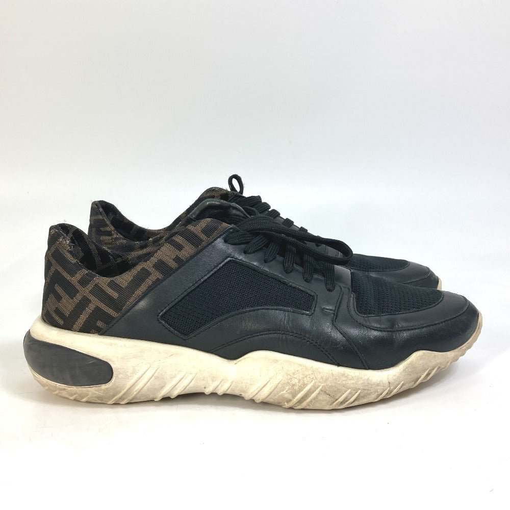 FENDI sneakers 7E1304 leather Brown Dadd sneakers Zucca mesh mens 9