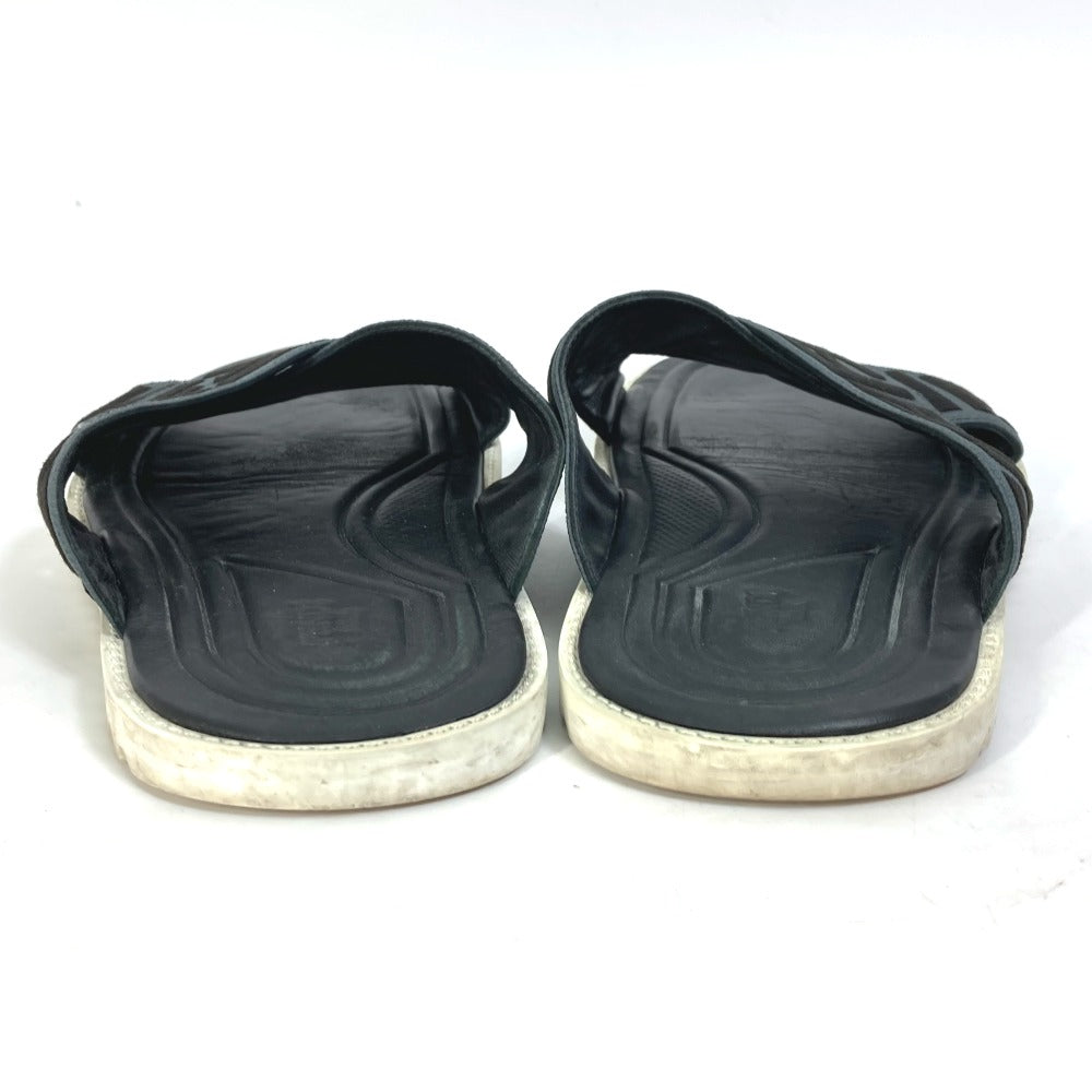 FENDI Sandals 7X1222 Canvas/Leather, Canvas x Leather black Zucca belt mens 7